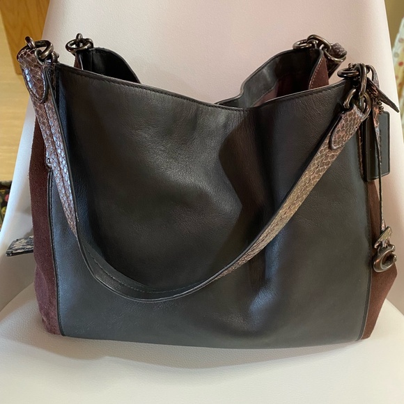 COACH Dalton 31 Colorblock Leather with Snakeskin Trim. In great condition! - Picture 1 of 9